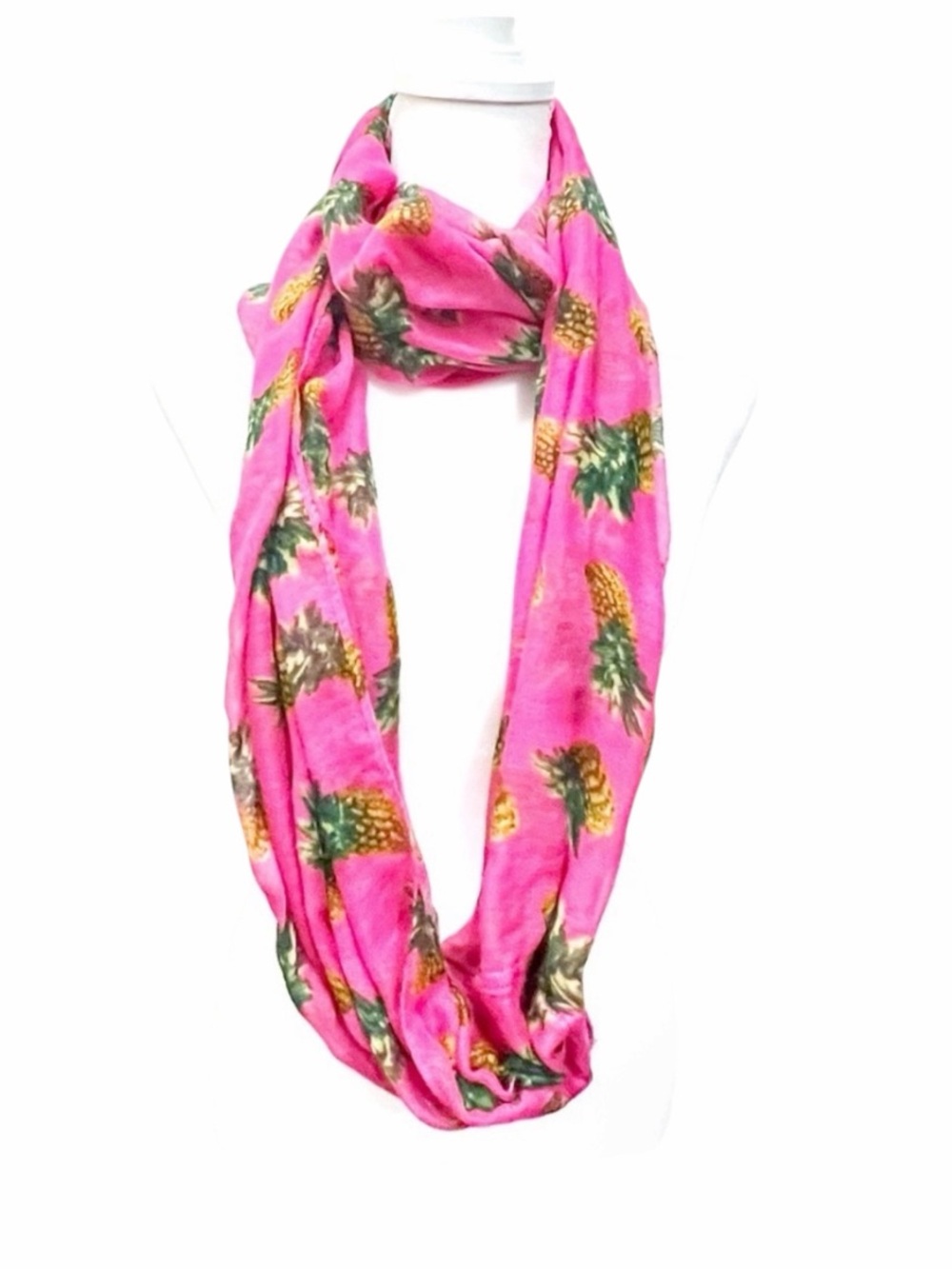Pink infinity Scarf Pineapple All Over Print